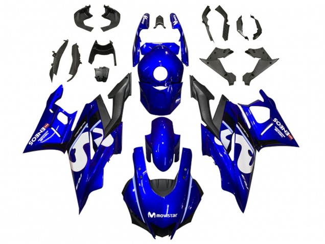 Carenados Moto Yamaha YZF R3/R25 2019-2021 - Azul Blanco Negro MoviStar ENEOS Fábrica