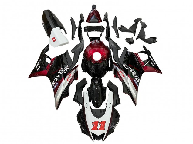 Carenados Moto Yamaha YZF R3/R25 2019-2021 - Blanco Rojo Negro 11 Fábrica