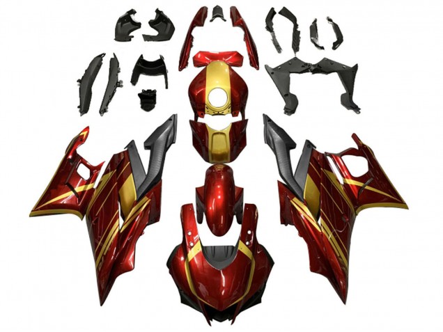 Carenados Moto Yamaha YZF R3/R25 2019-2021 - Rojo Oro Negro Mate Fábrica