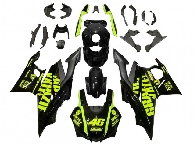 Carenados Moto Yamaha YZF R3/R25 2019-2021 - Negro Neon Amarillo 46 Fábrica
