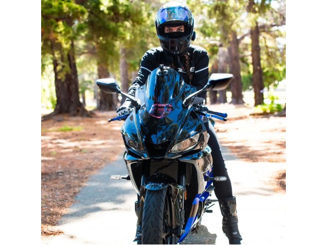 Carenados Moto Yamaha YZF R3/R25 2022-2024 - Azul Negro Brillante Fábrica