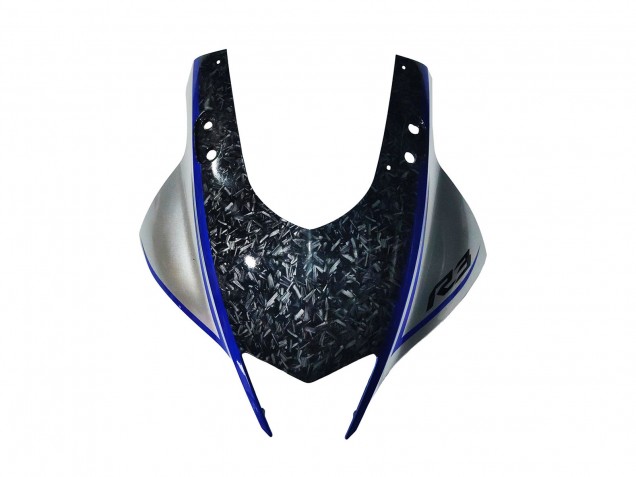 Carenados Moto Yamaha YZF R3/R25 2022-2024 - Marble Negro Plata Azul Falsificado FibraCarbono Estilo Fábrica