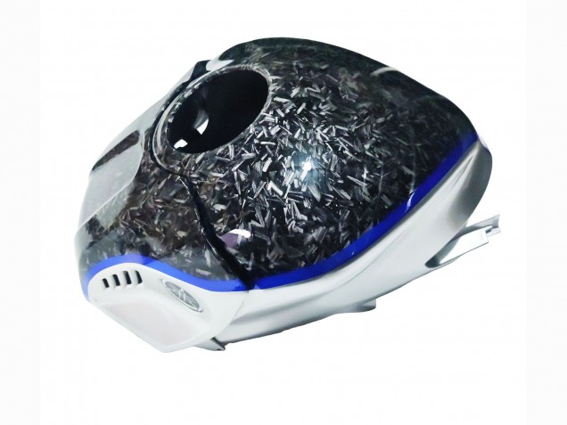 Carenados Moto Yamaha YZF R3/R25 2022-2024 - Marble Negro Plata Azul Falsificado FibraCarbono Estilo Fábrica