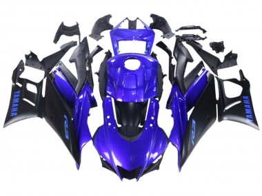 Carenado Moto Yamaha YZF R3/R25 2022-2024 - Azul Negro Mate Fábrica