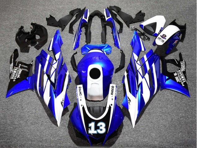 Carenados Moto Yamaha YZF R3/R25 2022-2024 - Azul Blanco Negro Petronas Yamalube 13 Fábrica