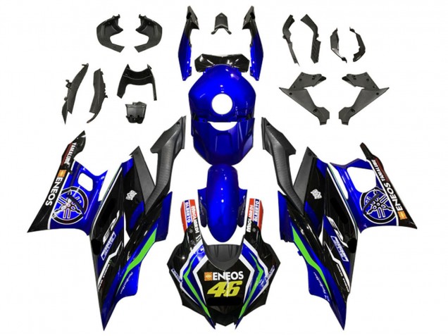 Carenados Moto Yamaha YZF R3/R25 2022-2024 - Azul Verde Negro ENEOS 46 Fábrica