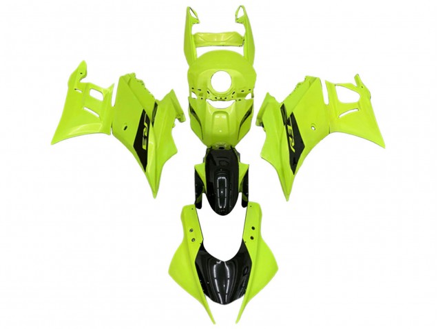 Carenados Moto Yamaha YZF R3/R25 2022-2024 - Neon Verde Negro Brillante Fábrica