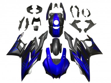 Carenados Moto Yamaha YZF R3/R25 2022-2024 - Azul Negro Mate Fábrica