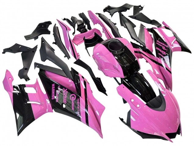 Carenados Moto Yamaha YZF R3/R25 2022-2024 - Rosa Negro Brillante Monstruo Fábrica