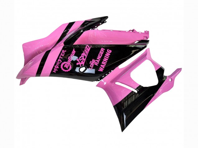 Carenados Moto Yamaha YZF R3/R25 2022-2024 - Rosa Negro Brillante Monstruo Fábrica