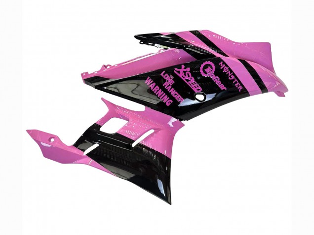 Carenados Moto Yamaha YZF R3/R25 2022-2024 - Rosa Negro Brillante Monstruo Fábrica