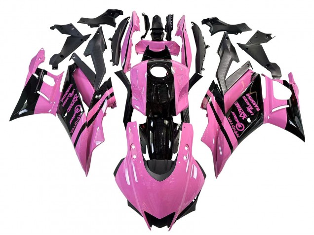 Carenados Moto Yamaha YZF R3/R25 2022-2024 - Rosa Negro Brillante Monstruo Fábrica