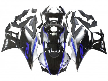 Carenados Moto Yamaha YZF R3/R25 2022-2024 - Plata Azul Negro Brillante Fábrica