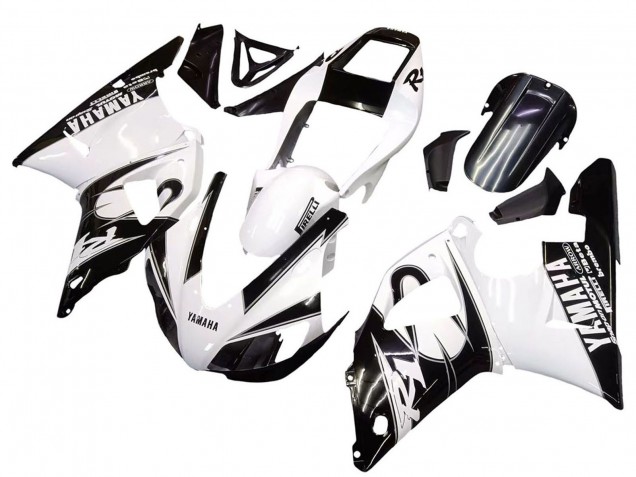 Carenados Moto Yamaha YZF 1000 R1 1998-1999 - Blanco Negro Brillante Fábrica