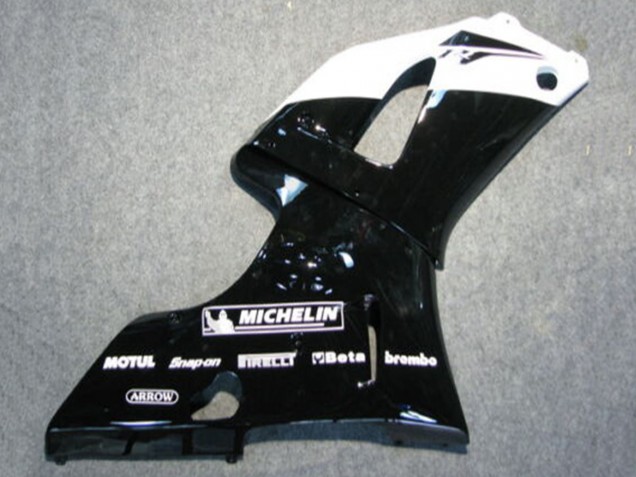 Carenados Moto Yamaha YZF 1000 R1 2000-2001 - Negro Brillante Blanco Michelin Fábrica