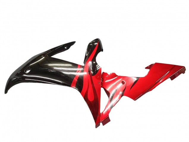 Carenados Moto Yamaha YZF 1000 R1 2002-2003 - Negro Brillante Rojo Llama Fábrica