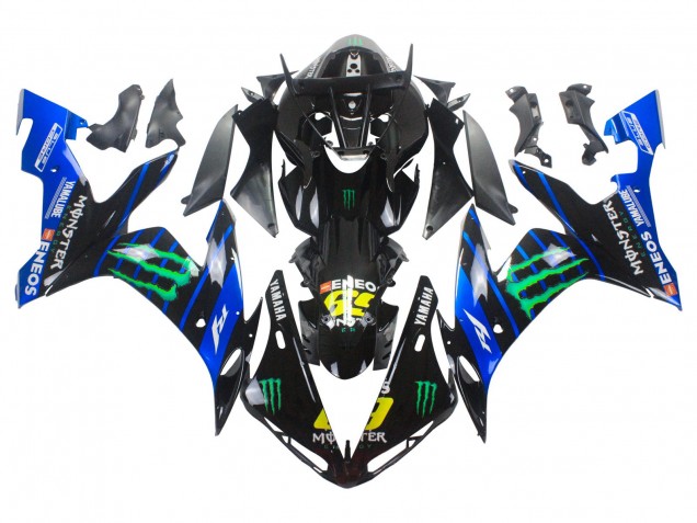 Carenados Moto Yamaha YZF 1000 R1 2004-2006 - Azul Negro Amarillo Verde Monstruo Yamalube ENEOS 69 Fábrica