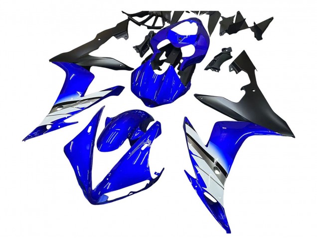 Carenados Moto Yamaha YZF 1000 R1 2004-2006 - Azul Blanco Negro Mate Fábrica