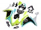 Carenados Moto Yamaha YZF 1000 R1 2007-2008 - Azul Claro Verde Lima Negro Fábrica