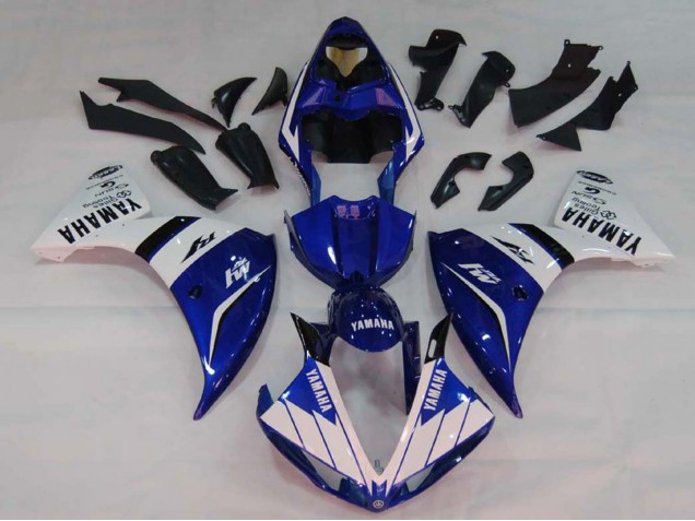 Carenados Moto Yamaha YZF 1000 R1 2009-2011 - Blanco Azul Negro M1 Fábrica
