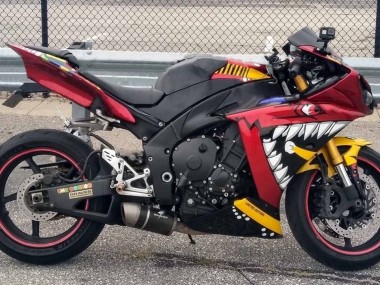 Carenados Moto Yamaha YZF 1000 R1 2009-2011 - Rojo Amarillo Negro Tiburón 46 Fábrica