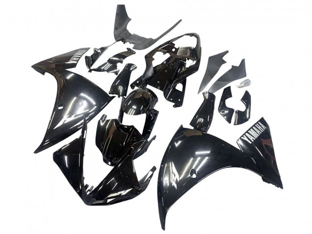 Carenados Moto Yamaha YZF 1000 R1 2009-2011 - Negro Brillante Blanco Calcomanía Fábrica