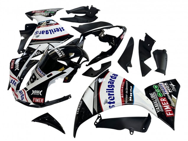 Carenados Moto Yamaha YZF 1000 R1 2009-2011 - Negro Brillante Blanco Rojo Volvo Fimer Yamalube 87 Fábrica