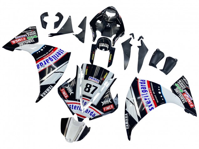 Carenados Moto Yamaha YZF 1000 R1 2012-2014 - Negro Brillante Blanco Rojo Fimer Yamalube Sterilgarda 87 Fábrica