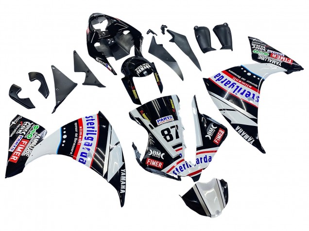 Carenados Moto Yamaha YZF 1000 R1 2012-2014 - Negro Brillante Blanco Rojo Fimer Yamalube Sterilgarda 87 Fábrica