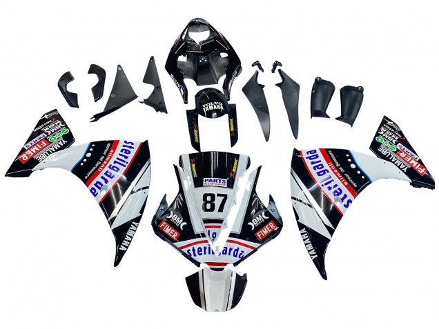 Carenados Moto Yamaha YZF 1000 R1 2012-2014 - Negro Brillante Blanco Rojo Fimer Yamalube Sterilgarda 87 Fábrica
