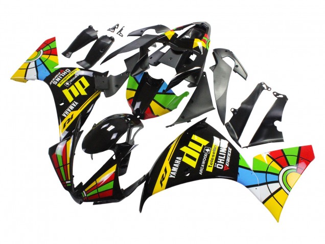 Carenados Moto Yamaha YZF 1000 R1 2012-2014 - Negro Brillante Amarillo Verde Azul Rojo RuedaColores Fábrica