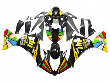 Carenados Moto Yamaha YZF 1000 R1 2012-2014 - Negro Brillante Amarillo Verde Azul Rojo RuedaColores Fábrica