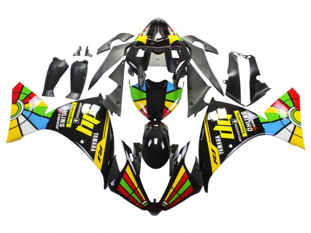 Carenados Moto Yamaha YZF 1000 R1 2012-2014 - Negro Brillante Amarillo Verde Azul Rojo RuedaColores Fábrica