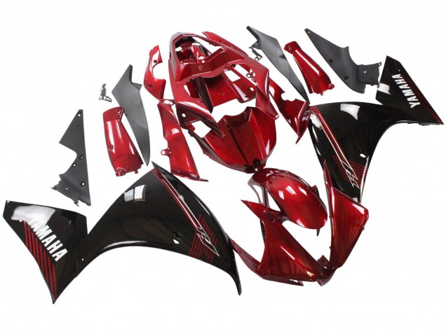 Carenados Moto Yamaha YZF 1000 R1 2012-2014 - Rojo Negro Brillante Fábrica