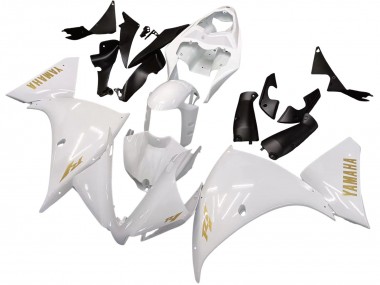 Carenados Moto Yamaha YZF 1000 R1 2012-2014 - Blanco Oro Calcomanías Fábrica