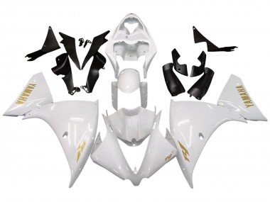 Carenados Moto Yamaha YZF 1000 R1 2012-2014 - Blanco Oro Calcomanías Fábrica