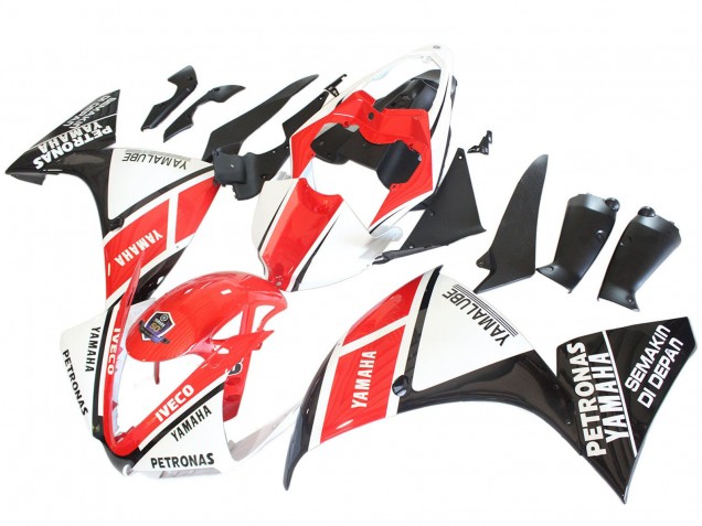 Carenados Moto Yamaha YZF 1000 R1 2012-2014 - Blanco Rojo Negro Brillante Petronas Fábrica
