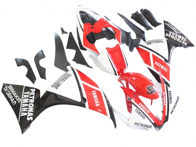Carenados Moto Yamaha YZF 1000 R1 2012-2014 - Blanco Rojo Negro Brillante Petronas Fábrica