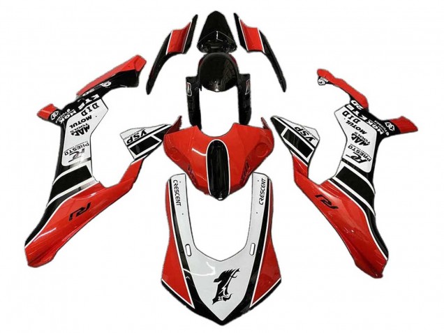 Carenado Moto Yamaha YZF 1000 R1 2020-2025 - Blanco Rojo Negro Fábrica