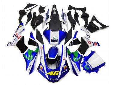 Carenados Moto Yamaha YZF 1000 R1 2020-2025 - Blanco Azul Verde Negro MoviStar ENEOS Semakin Didepan 46 Fábrica