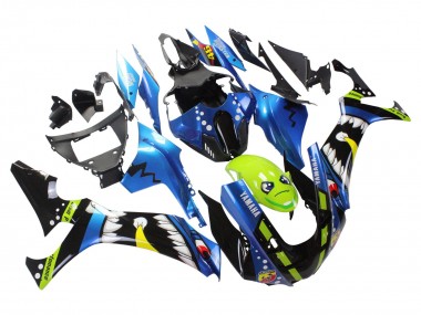 Carenados Moto Yamaha YZF 1000 R1 2020-2025 - Azul Verde Negro Tiburón Fábrica