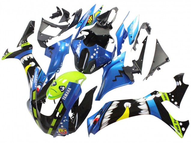 Carenados Moto Yamaha YZF 1000 R1 2020-2025 - Azul Verde Negro Tiburón Fábrica