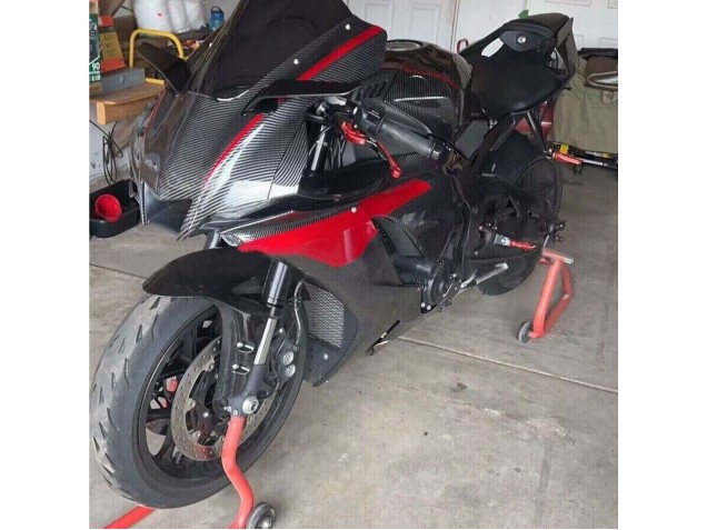 Carenados Moto Yamaha YZF 1000 R1 2020-2025 - Negro FibraCarbono Rojo Fábrica