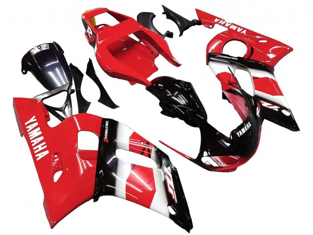 Carenado Moto Yamaha YZF 600 R6 1998-2002 - Rojo Blanco Negro Brillante Fábrica