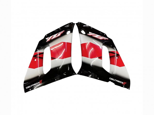 Carenado Moto Yamaha YZF 600 R6 1998-2002 - Rojo Blanco Negro Brillante Fábrica
