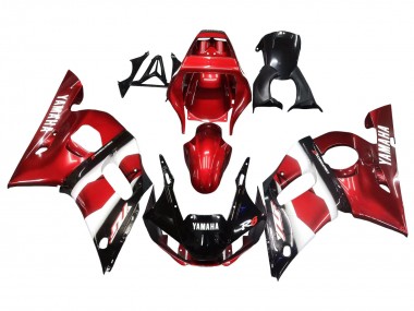 Carenados Moto Yamaha YZF 600 R6 1998-2002 - Rojo Blanco Negro Brillante Fábrica