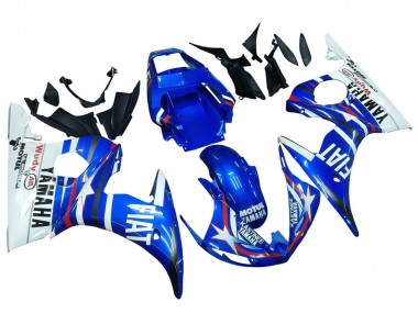 Carenados Moto Yamaha YZF R6S 2006-2009 - Blanco Azul Fiat Motul Kastinee Fábrica