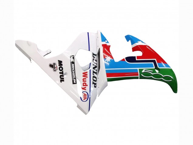 Carenados Moto Yamaha YZF R6S 2006-2009 - Blanco Azul Verde Rojo Kastinee Dunlop Motul Fábrica