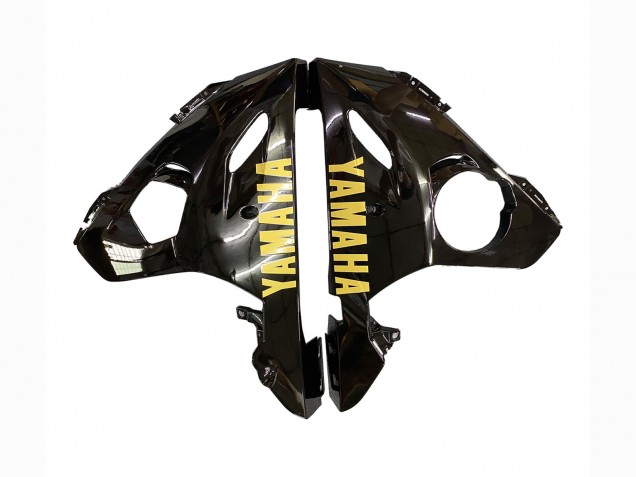 Carenados Moto Yamaha YZF R6S 2006-2009 - Negro Brillante Negro Mate Oro Calcomanías Fábrica