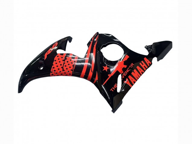 Carenado Moto Yamaha YZF R6S 2006-2009 - Negro Brillante Rojo Fábrica